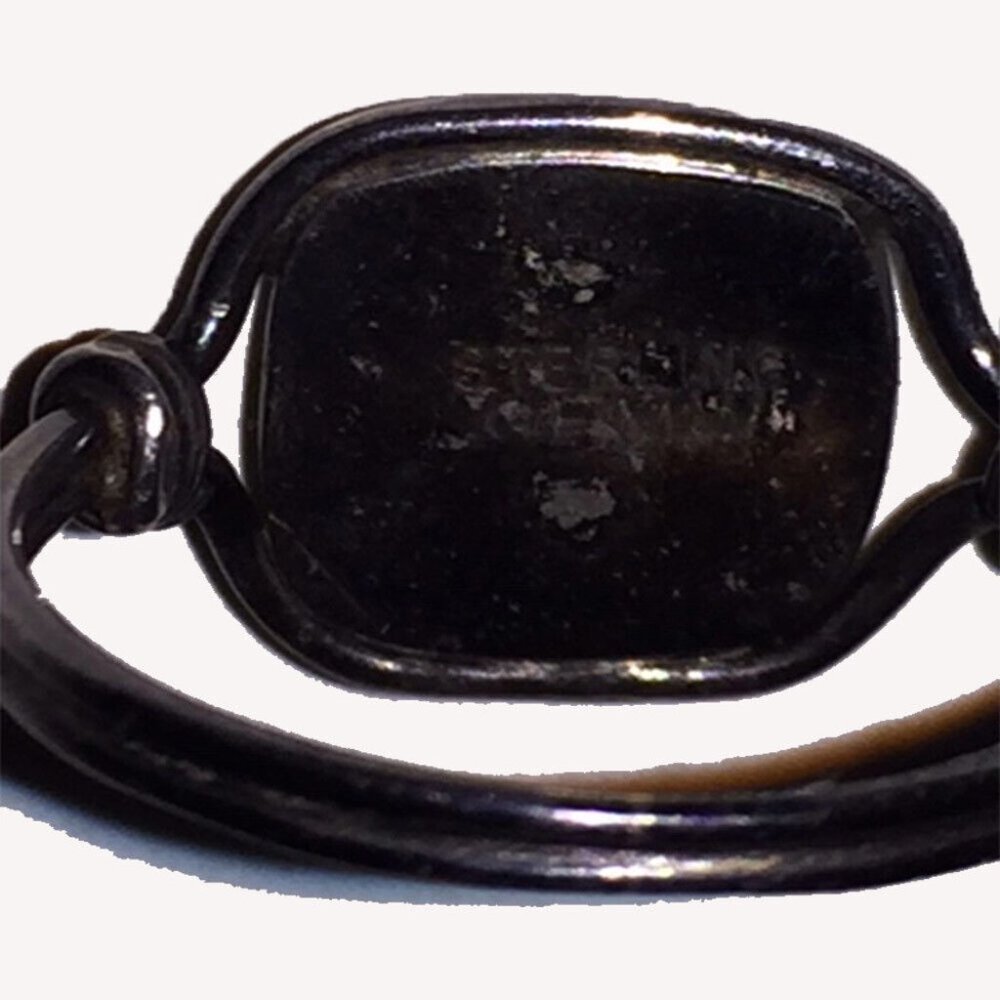 Square Opal Sterling Silver Ring - image 4